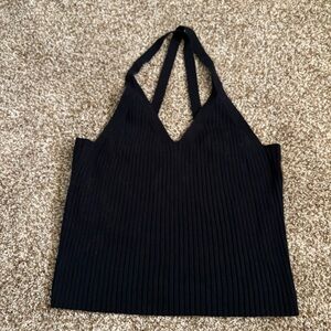 Banana Republic || Black Ribbed Crossback Sweater Tank Size M